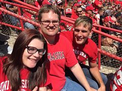 My brothers and I at a Huskers game